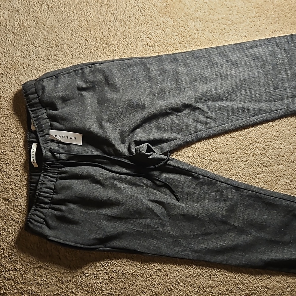 Men's PacSun Charcoal Slim Drawstring Pants